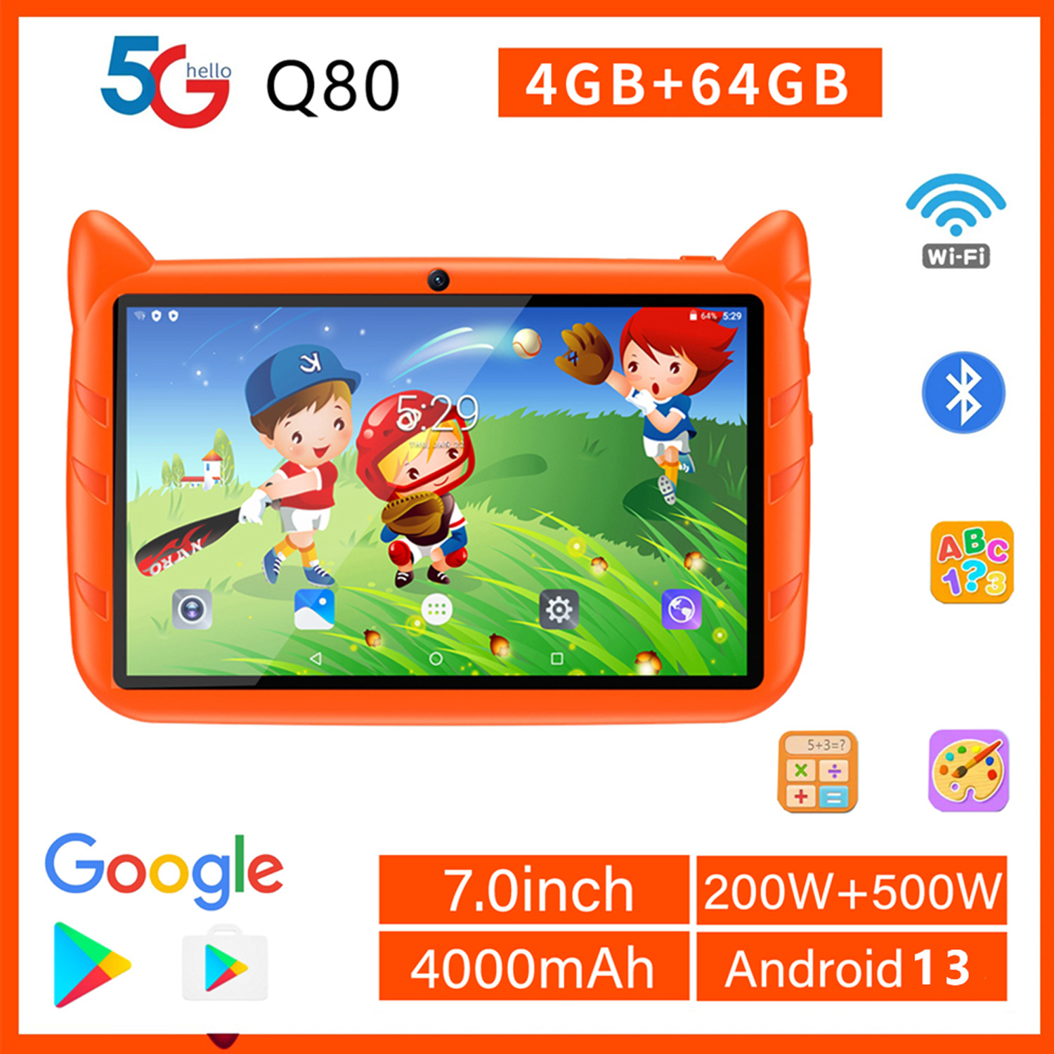 Japanese Kids Education - Tablet anak-anak 5G WiFi, Tablet 7