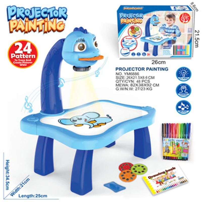 Drawing Projector Kids - Papan gambar proyeksi bayi mainan menggambar