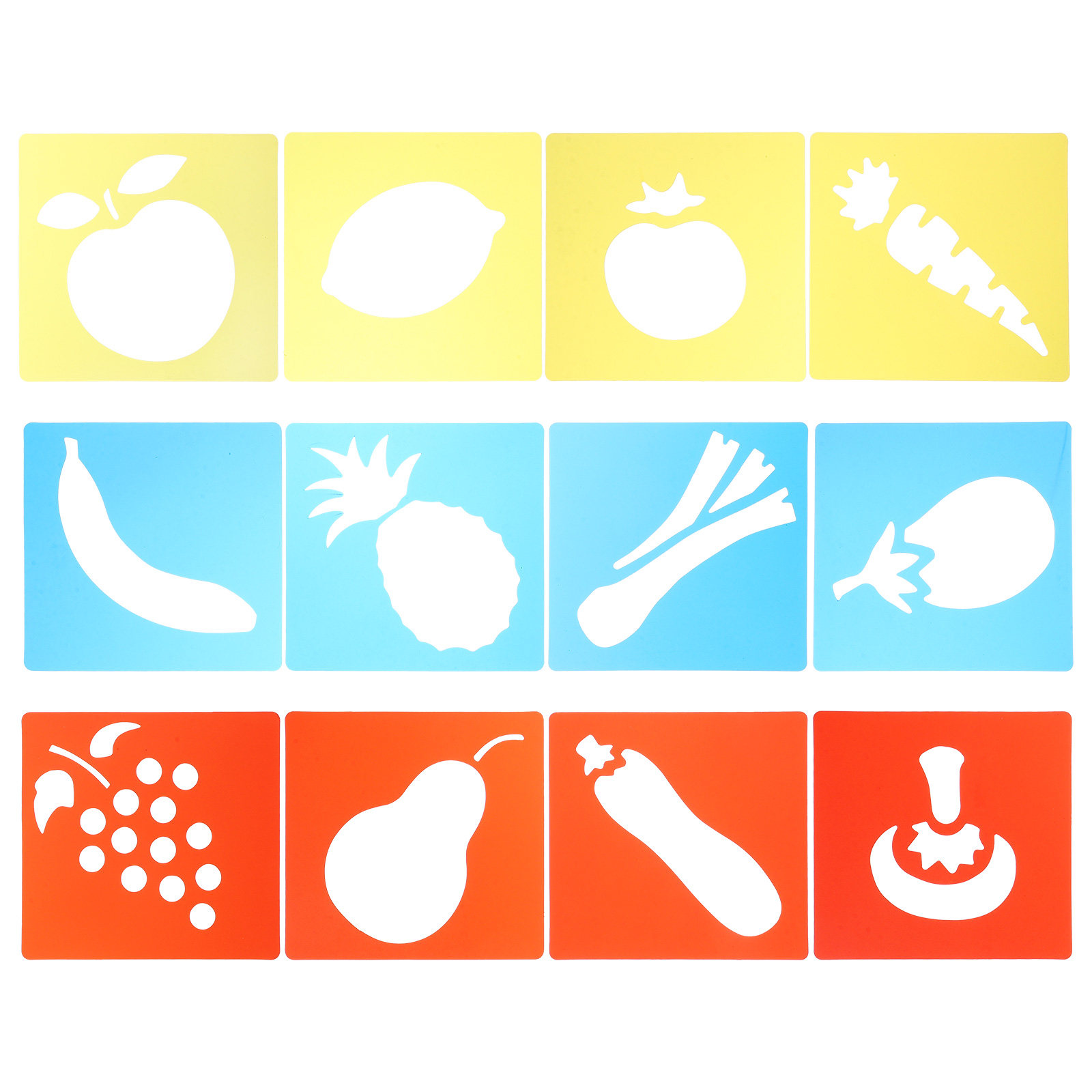 12 Buah Stensil Gambar untuk A - Kids Education Template ulasan dan harga