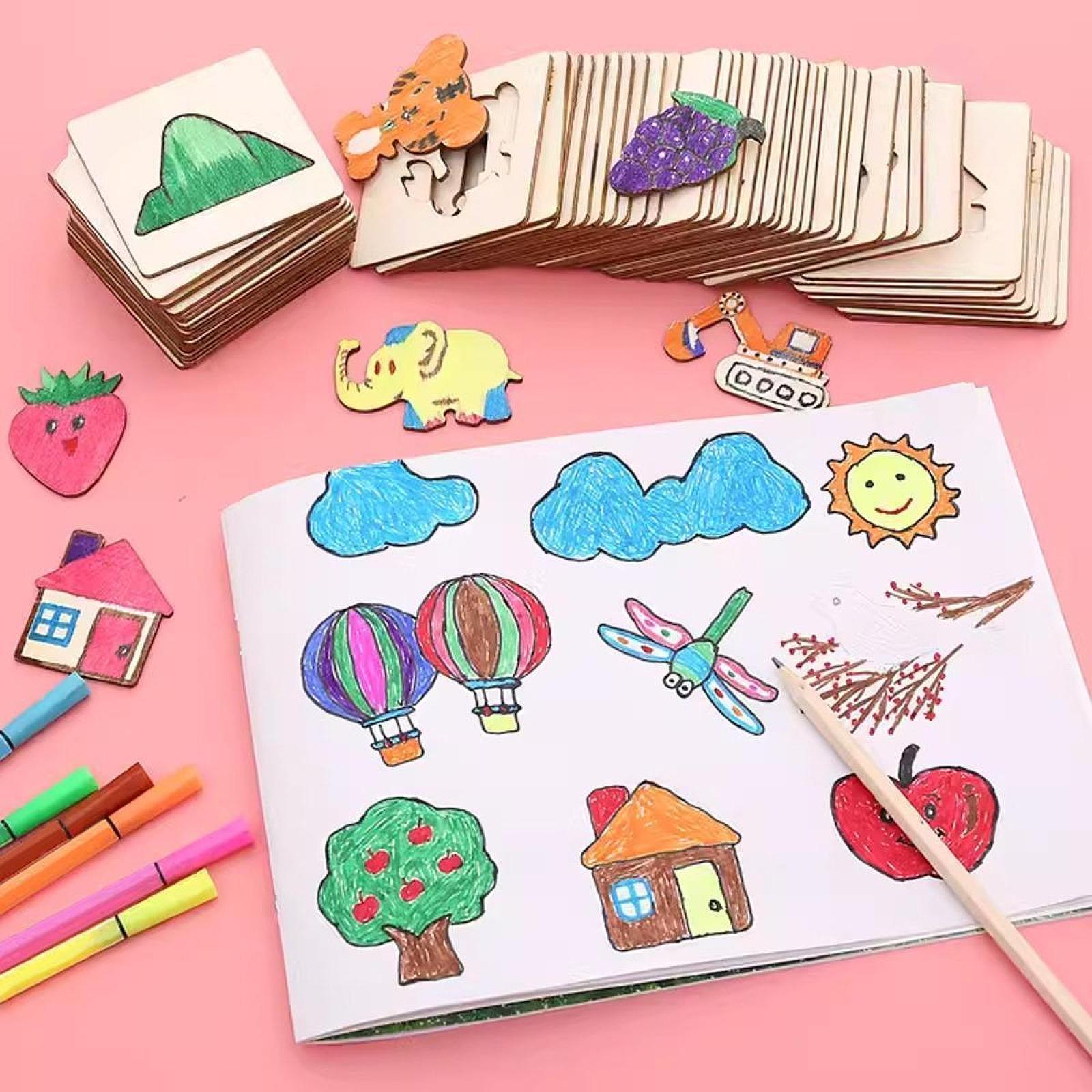 Stensil Gambar Anak-Anak, Temp - Kids Education Template ulasan dan harga