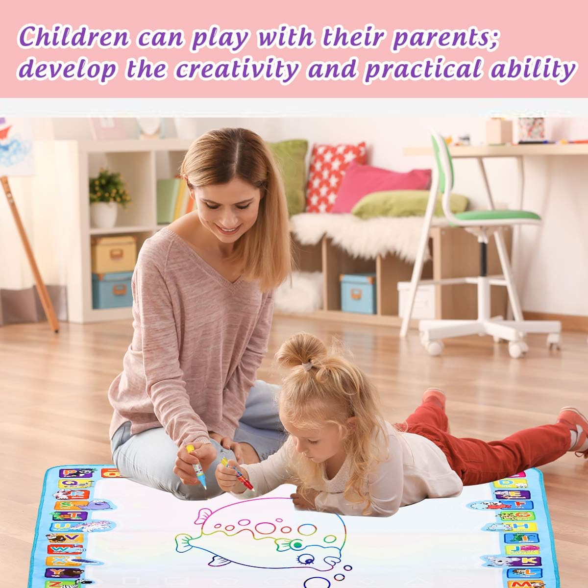 Alas Gambar Air Ajaib Papan Lu - Drawing Projector Kids ulasan dan harga