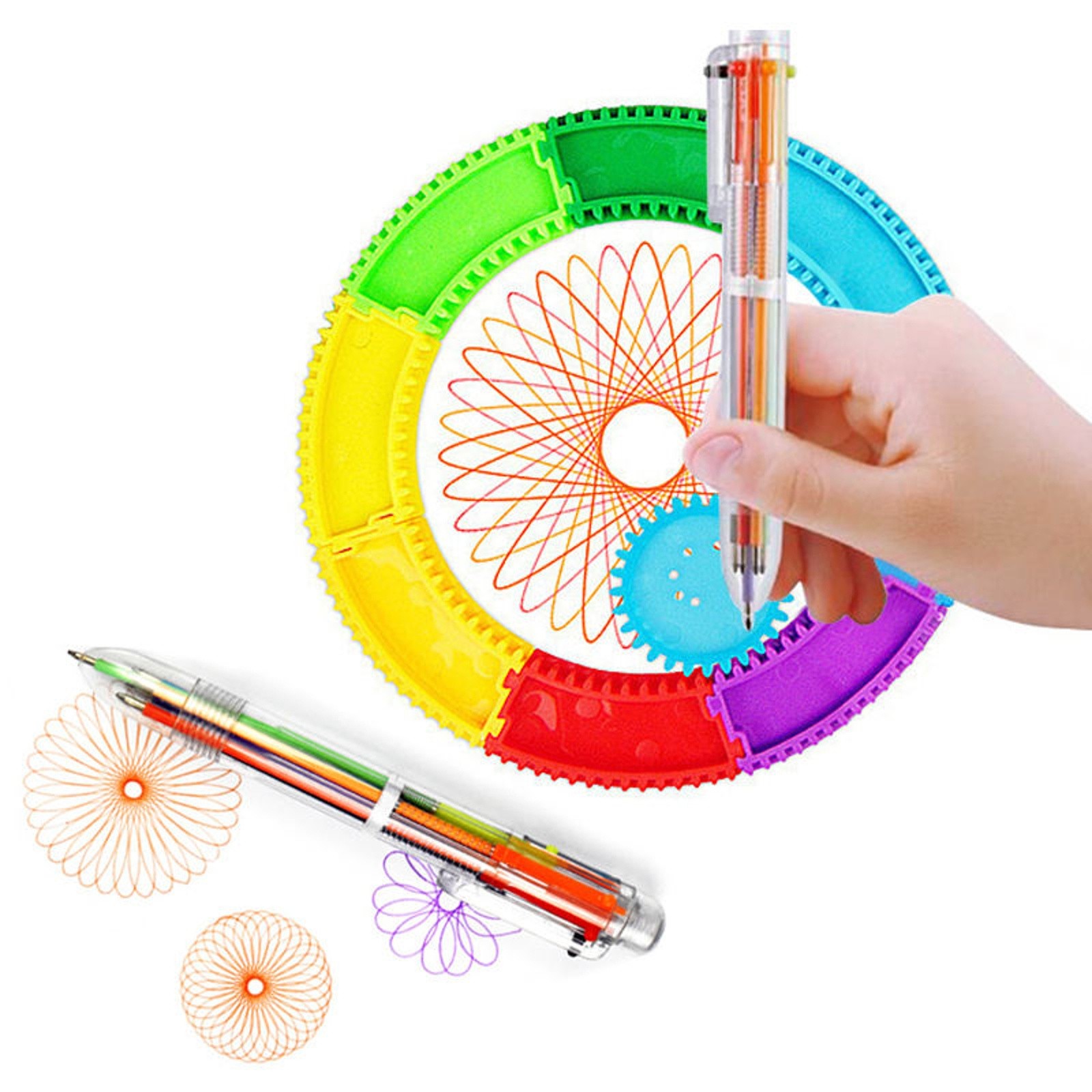Set Stensil Gambar Spirograf G - Kids Education Template ulasan dan harga