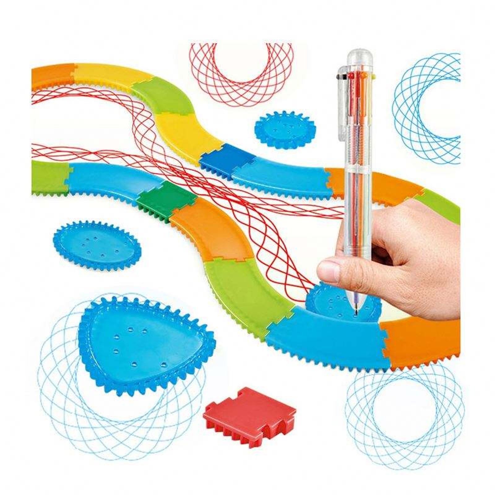 Set Stensil Gambar Spirograf G - Kids Education Template ulasan dan harga
