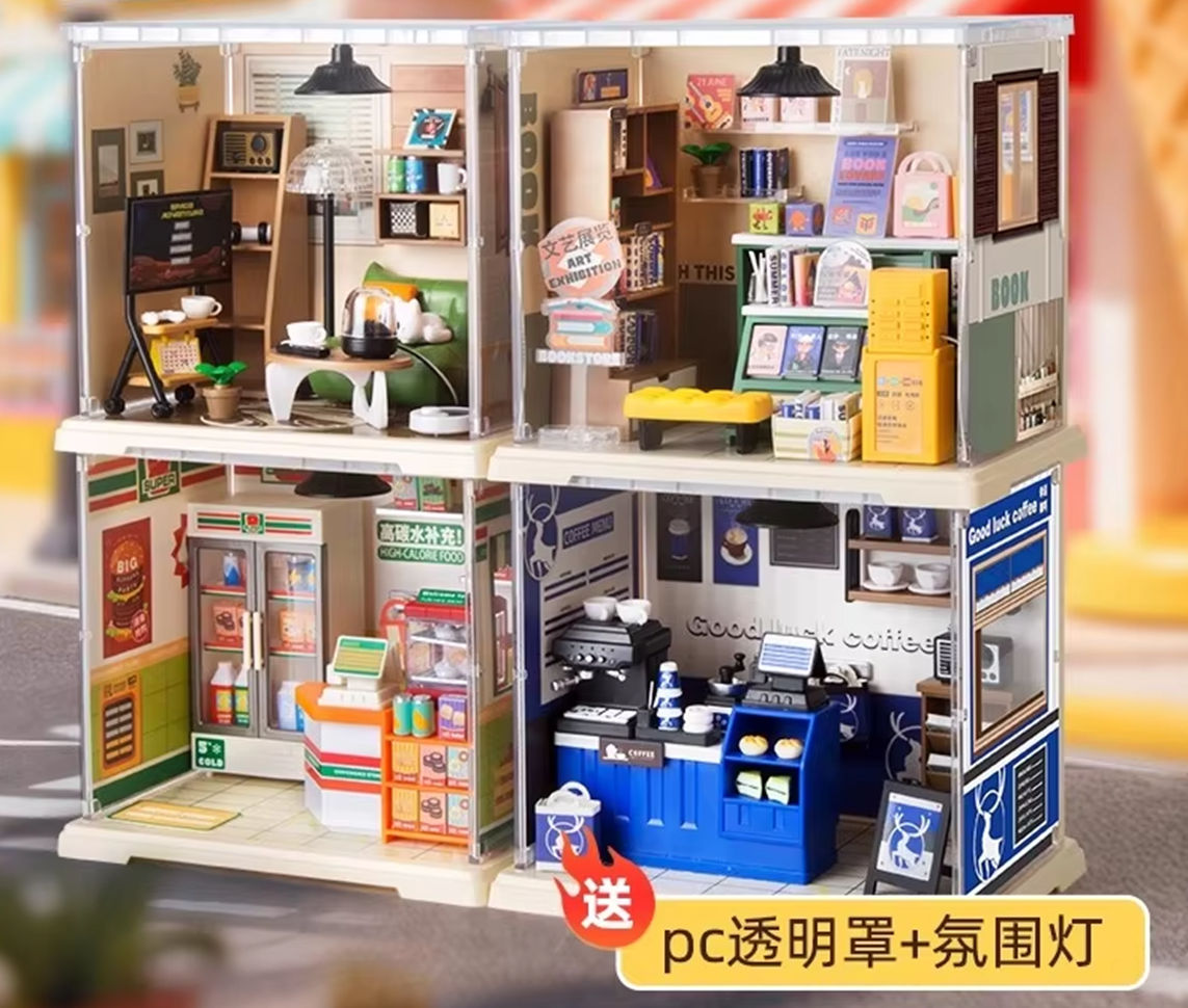 Kit Rumah DIY Toko Kota Mini,  - Kids Education Store ulasan dan harga